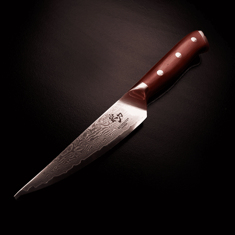 Riceknife Yuan steakkniv med håndtag i cocobolotræ og klinge i damaskusstål