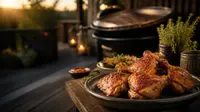 Kyllingelår på grill 2026: saftige lår med sprødt skind | Grillglod.dk