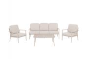 Aalborg Sofasæt med aluminiumsstel og sintersten bordplade i latte