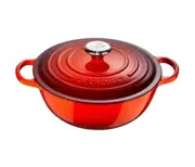 Le Creuset Signature støbejern stegegryde 7 liter i cerise rød med låg