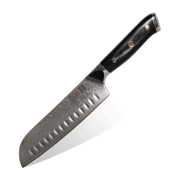 Ushi Santoku 175mm japansk allround kniv i 67-lags damaskusstål med G-10 greb