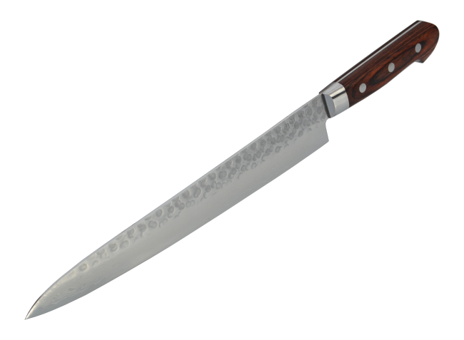 Cibumic Elite filetkniv 24 cm med 37 lag damaskus VG-10 stål og tsuchime-finish