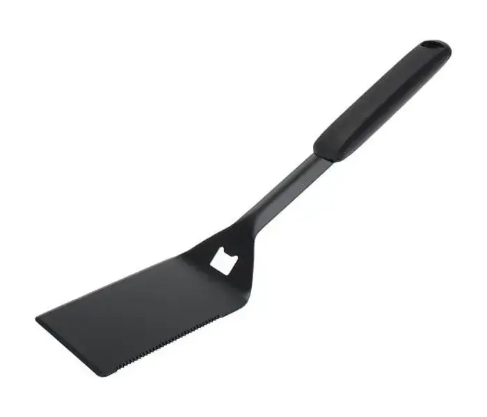 Koopman BBQ spatel i rustfrit stål med sort ergonomisk håndtag til grillbrug