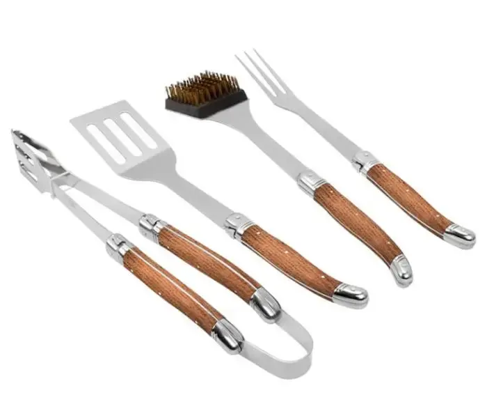 Laguiole By Haws premium grillsæt 4 dele i egetræ og rustfrit stål