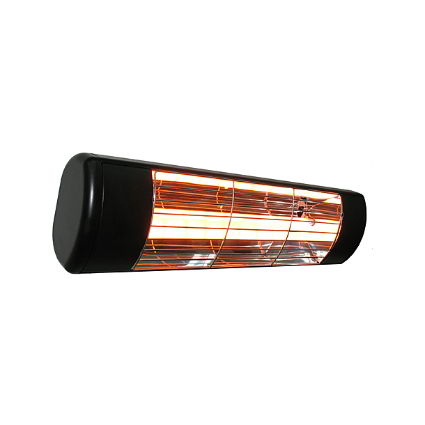 HeatLight terrassevarmer 2000 W sort til væg og loftmontering