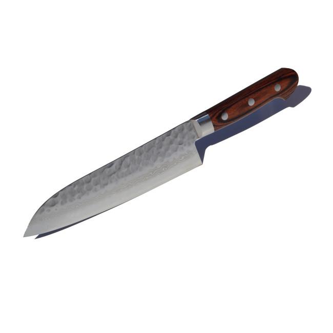 Cibumic Elite santoku japansk kokkekniv 18cm i 37-lags stål med Tsuchime-finish