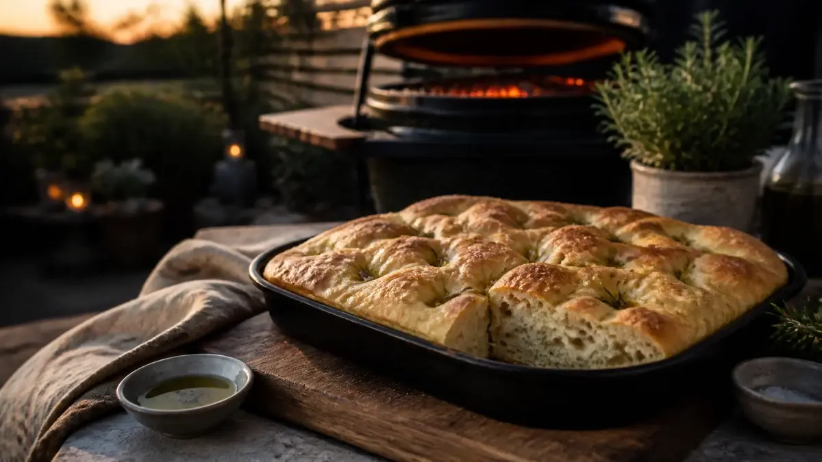 Focaccia: luftig italiensk brød med olivenolie