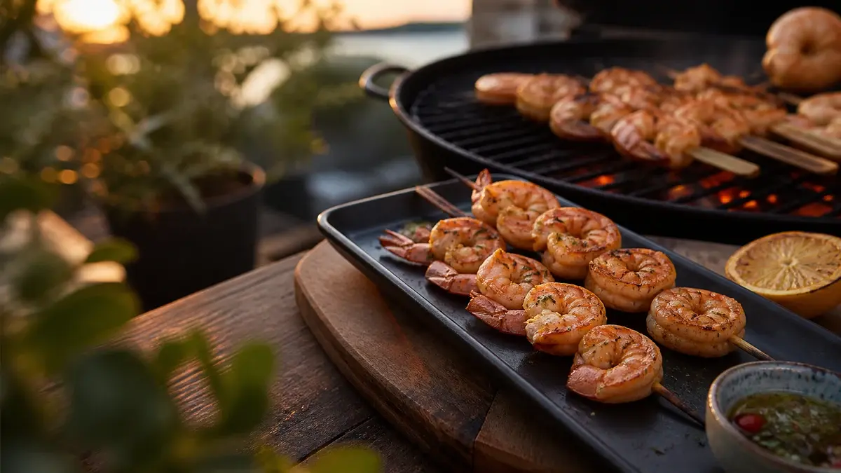 Rejer på grill: tigerrejer og spyd uden gummi (2026)
